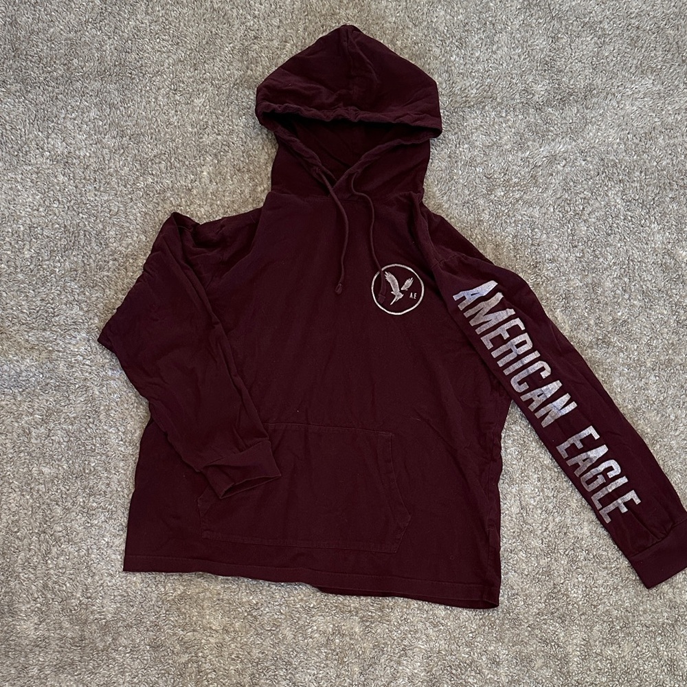 American Eagle Deep Burgundy Men’s Lightweight Hoodie